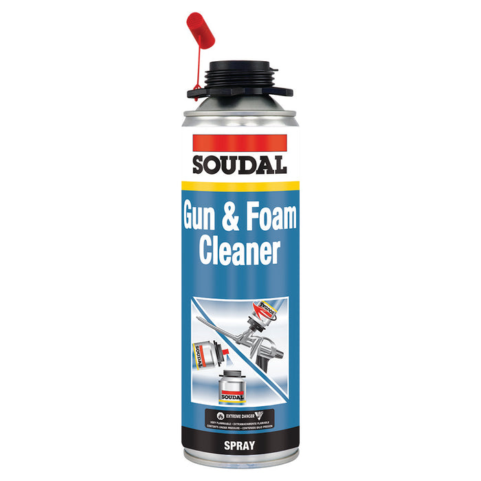 Soudal Gun and Foam Cleaner Acetone-Based, 12 oz Aerosol Can - 12 Pcs