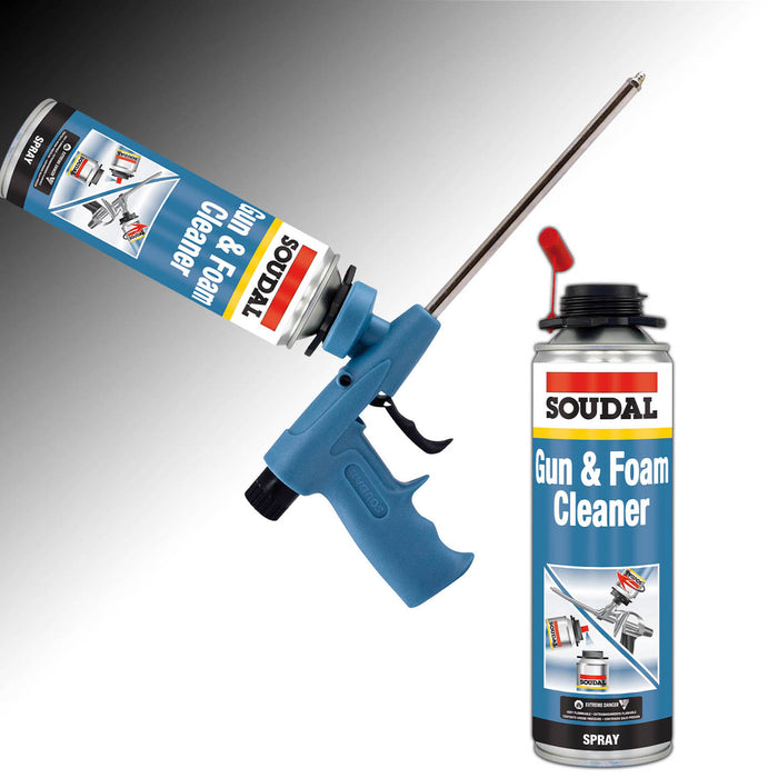 Soudal Gun and Foam Cleaner Acetone-Based, 12 oz Aerosol Can - 12 Pcs