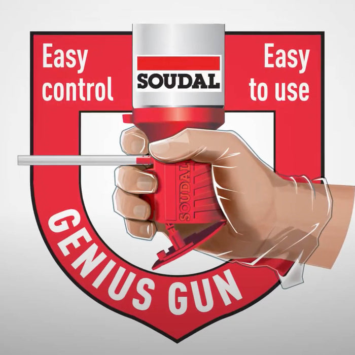 Soudal Soudafoam Gap Fill High Expansion 12oz Aerosol Can, Genius Gun - 12 Pcs