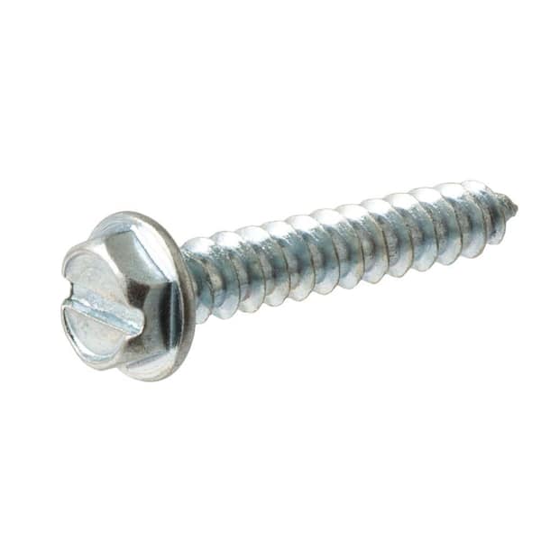 Kanebridge #10 x 1-1/2" Hex Washer Head Zinc Plated Sheet Metal Screws - 100 Qty