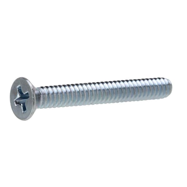 Kanebridge #10-24 x 2" Phillips Flat Head Zinc Plated Machine Screws - 200 Qty