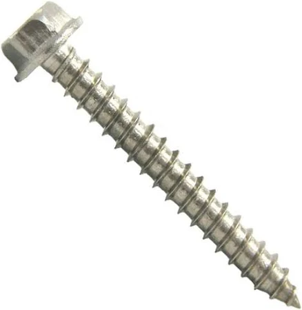 Kanebridge #14 x 1" Hex Washer Head Stainless Steel Sheet Metal Screws - 200 Qty