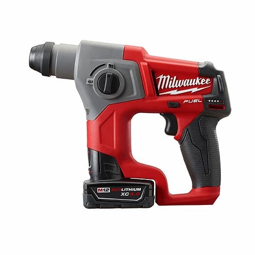 Milwaukee M12 Fuel 5/8" SDS Plus Rotary Hammer with 1 Bag Kit