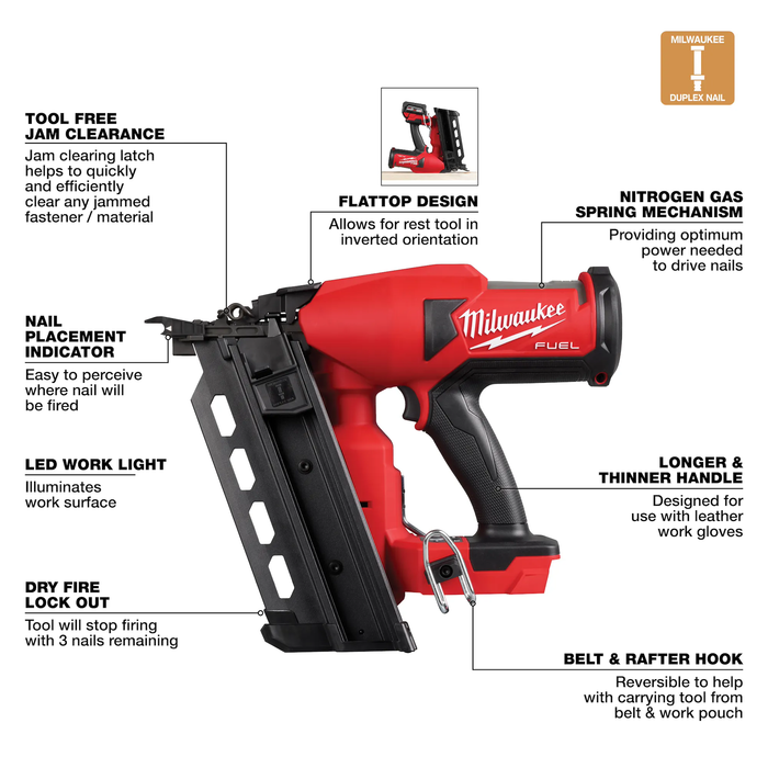 Milwaukee M18 FUEL 15.1" Duplex Nailer