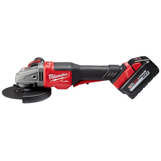 Milwaukee M18 Fuel 4-1/2" - 6" No Lock Braking Grinder with Paddle Switch 2 Battery Kit