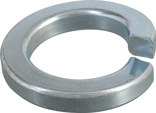 Kanebridge 1/4" Zinc and Bake Plated Medium Split Lock Washer - 300 Qty