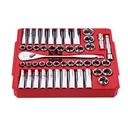 Milwaukee 1/2" SAE & Metric Socket Wrench Set 47 Pc