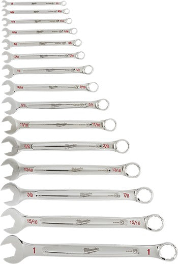 Milwaukee SAE Combination Wrench Set 15 Pc