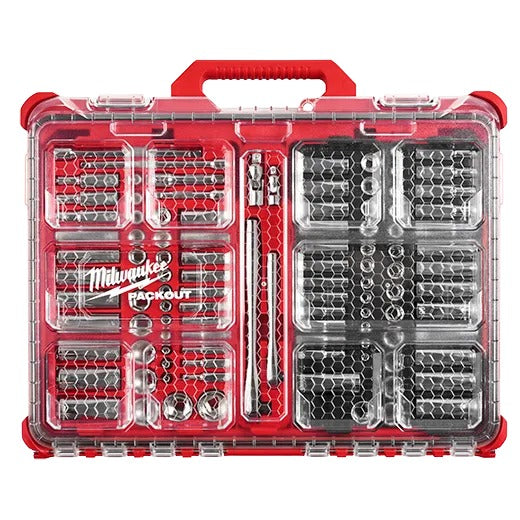 Milwaukee 1/4" - 3/8" 106pc Ratchet Socket Set with Pakout Case