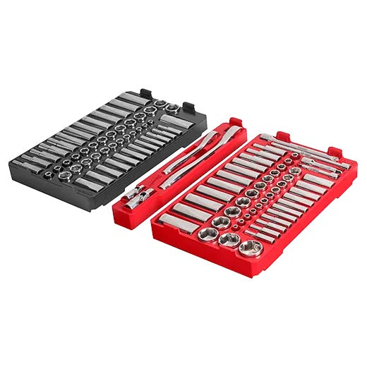 Milwaukee 1/4" - 3/8" 106pc Ratchet Socket Set with Pakout Case