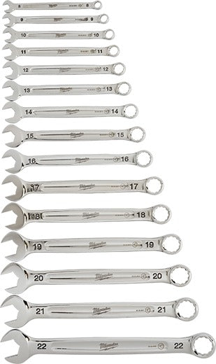 Milwaukee Metric Combination Wrench Set 15 Pc