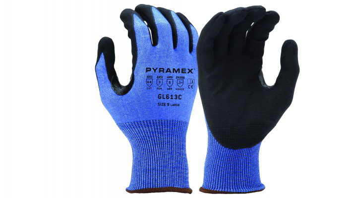 Pyramex Micro-Foam Nitrile A4 Cut 18G Touchscreen Saftey Gloves - M