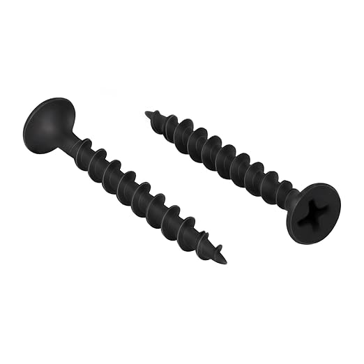 Muro #6 X 1-1/4" Coarse Thread Screw, Bugle Head, #2 Phillips Drive, Sharp Point Screw Tip, Black Phosphate Coating - 2400 Pcs