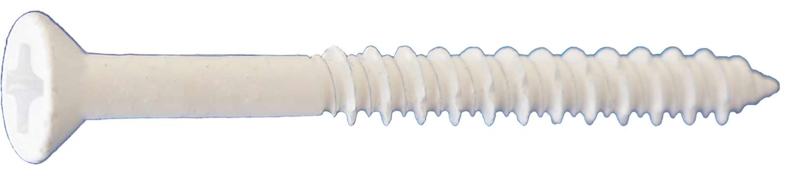 Dagger-Con™ 1/4" x 2-3/4" Phillips Trim Head Concrete Screws, Sharp Point, White Dagger-Guard Coating - 1000 Qty