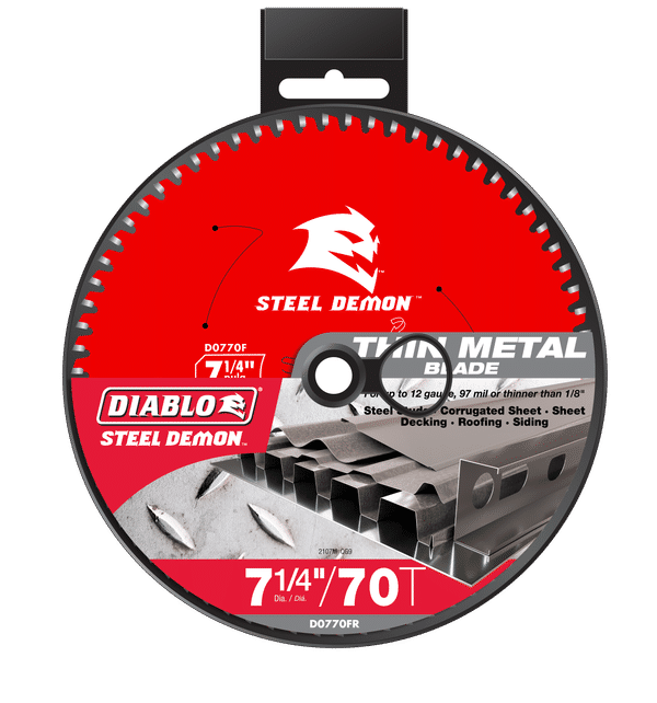 Diablo 7 1 4 x 70 T Steel Demon Carbide Tipped Saw Blade for Metal Power Bolt And Tool