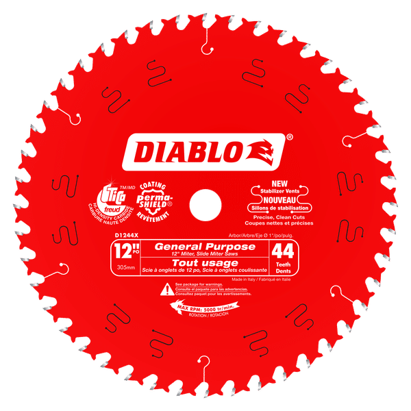 Diablo 12" x 44-Teeth General Purpose Saw Blade for Wood