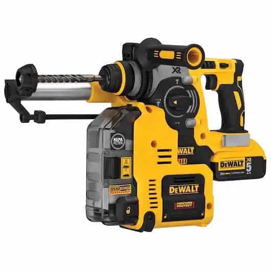 DeWalt 20V MAX* XR‚® SDS+ 1" L-Shape Rotary Hammer Drill Kit with Onboard Dust Extractor