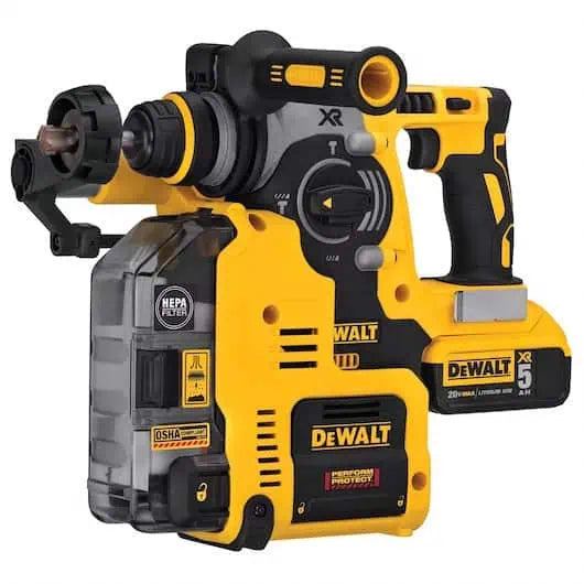 DeWalt 20V MAX* XR‚® SDS+ 1" L-Shape Rotary Hammer Drill Kit with Onboard Dust Extractor