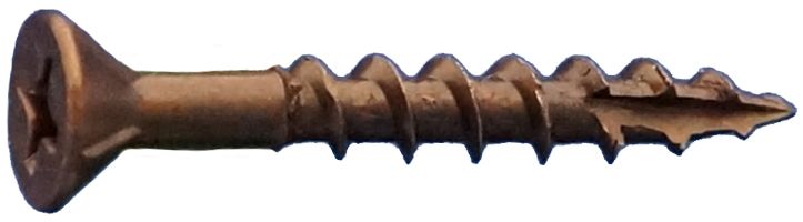 Dagger-Lok™ 8" x 3/4" Phillips Flat Head Nibs Type 17 Coarse Wood Screws, Lubricized - 10000 Qty