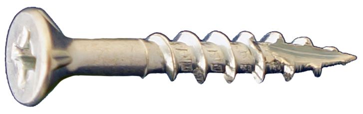 Dagger-Lok™ 8" x 3/4" Phillips Flat Head Nibs Type 17 Coarse Wood Screws, Zinc - 10000 Qty