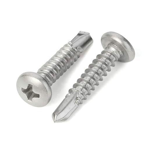 DMI DEKFAST™ #12 X 5-3/4 Pancake Head Tek Screws, Square Drive, #3 Point