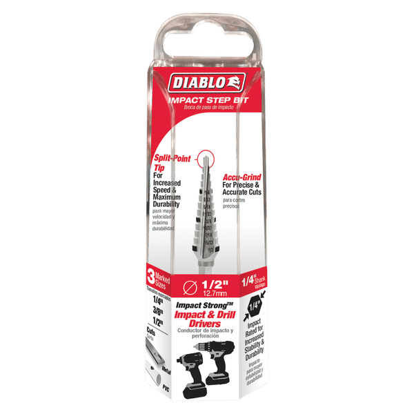 Diablo 1/4" x 1/2" Impact 13-Step Drill Bit