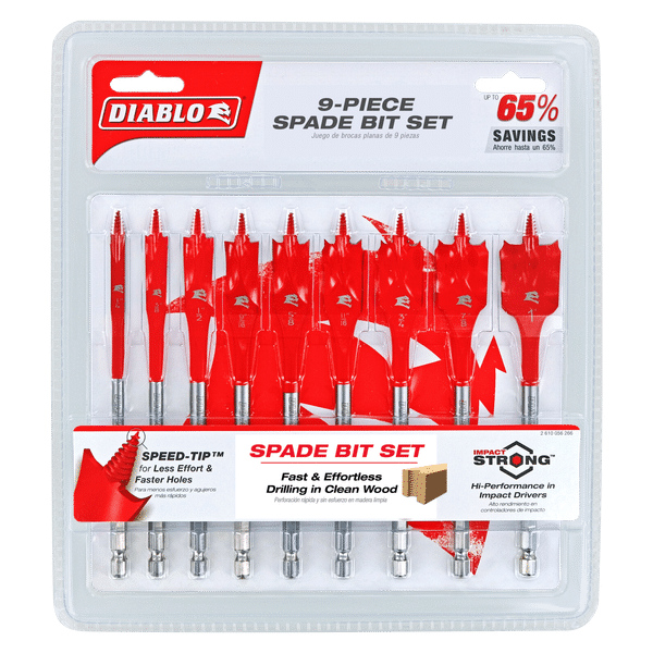 Diablo SPEEDemon Spade Bit Set for Wood - 9 Pcs