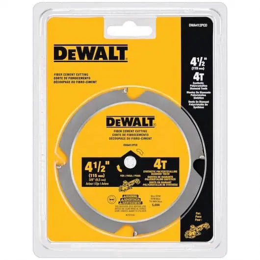 DeWalt 4-1/2" 4-T Fiber Cement Cutting Circular Saw Blade