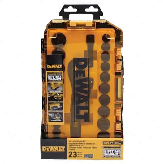 DeWalt 3/8" Drive Impact Socket Set - 23 Pcs