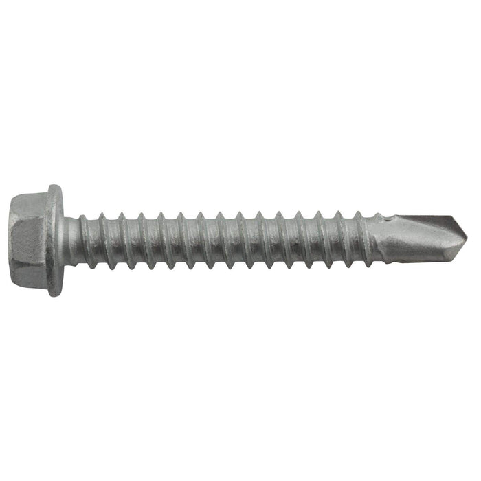 Elco #12-14 x 1-1/2" Alumi-Flex Self-Drilling Screws, Hex Washer Head, #3 Point, 302 Stainless Steel, Stalgard GB Coating