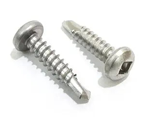 Muro #10 X 3/4" Fine Thread Self Drilling Screw, Pan Head, Square Drive, Self Drilling Screw Tip, Bright Zinc - 3000 Pcs