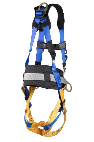 Werner LITEFIT™ Plus Concrete Construction Harness with Back and Hip D-Rings, Tongue Buckle Legs