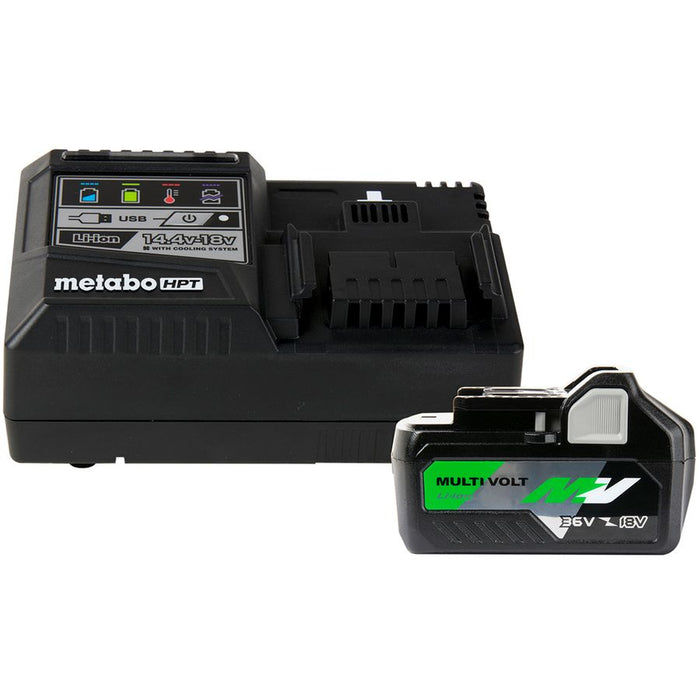 Hitachi 36V/18V MultiVolt Lithium-Ion Slide Battery and Charger Starter Kit, 4.0Ah/8.0Ah