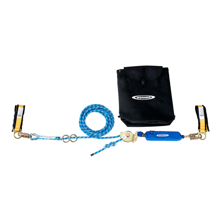 Werner 60 ft 2-Man Rope Cross-Arm Strap Horizontal Lifeline System, Cross-Arm Strap, (Rope Tensioner)