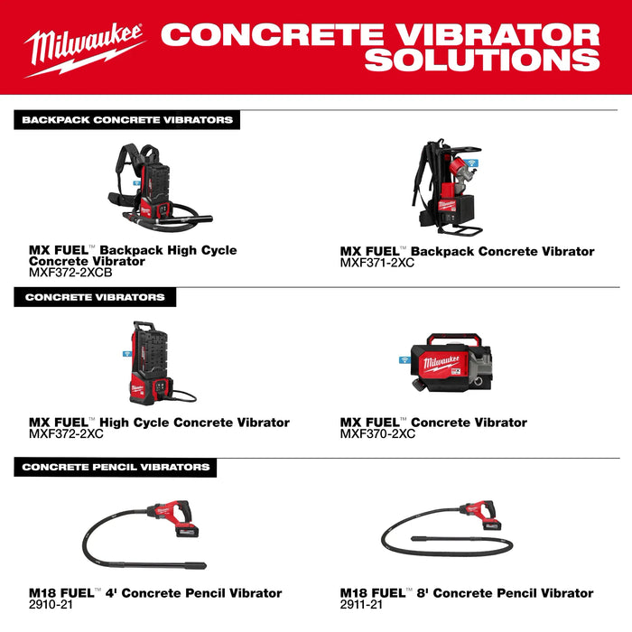 Milwaukee MX FUEL™ 17.2" High Cycle Concrete Vibrator Kit