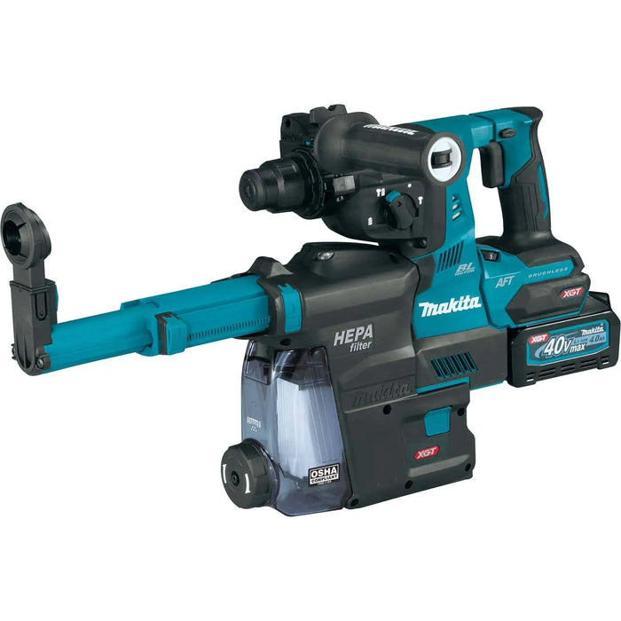 Makita 40V Max XGT® 1-1/8" Cordless Rotary Hammer Kit with Dust Extractor, 4.0Ah