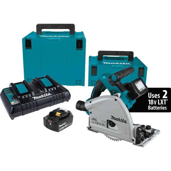 Makita 36V (18V X2) LXT‚® 6-1/2" Brushless Plunge Circular Saw Kit, 5.0Ah