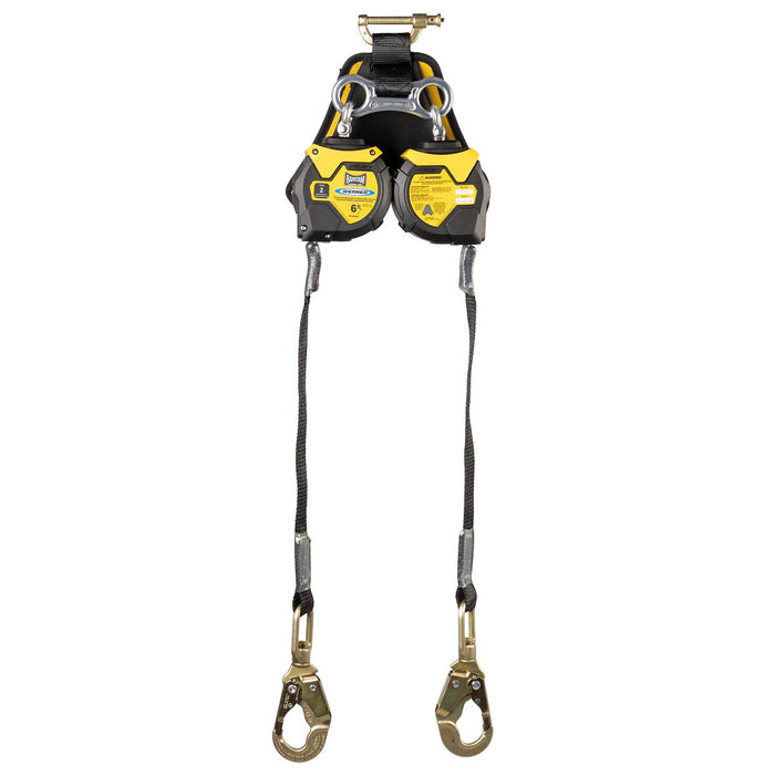 Werner 6 ft Bantam Twin Leg Web Leading Edge Self-Retracting Lifeline with Snap Hook