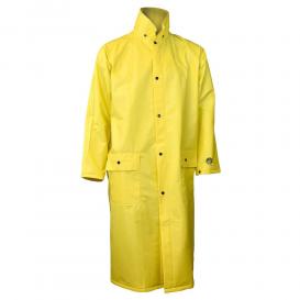 Radians 48" Self Extinguishing Rain Coat,  ETP Collar, Lower Front Pockets - Yellow/L