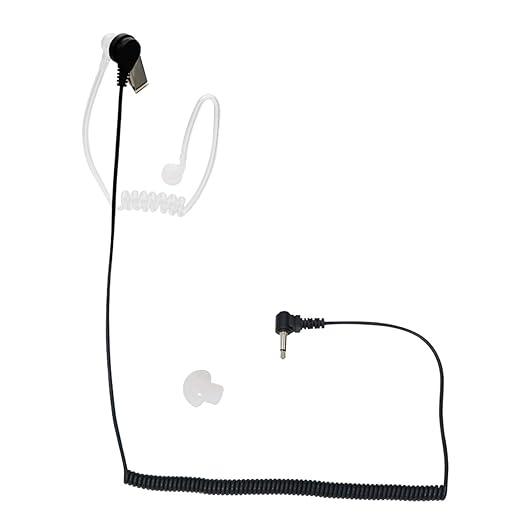 Kenwood Single-Pin Surveillance Earpiece with Transparent Acoustic Tube