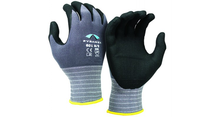 Pyramex 15 Gauge Micro-Foam Nitrile Coated Saftey Gloves - M