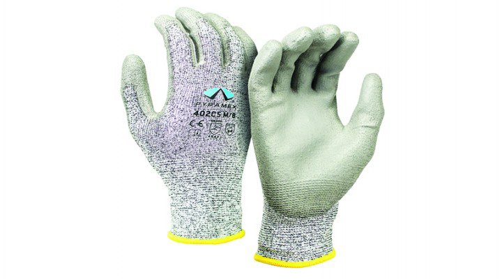 Pyramex 13 Gauge Polyurethane Palm Dipped Coated A4 Cut Resistant Gloves - S